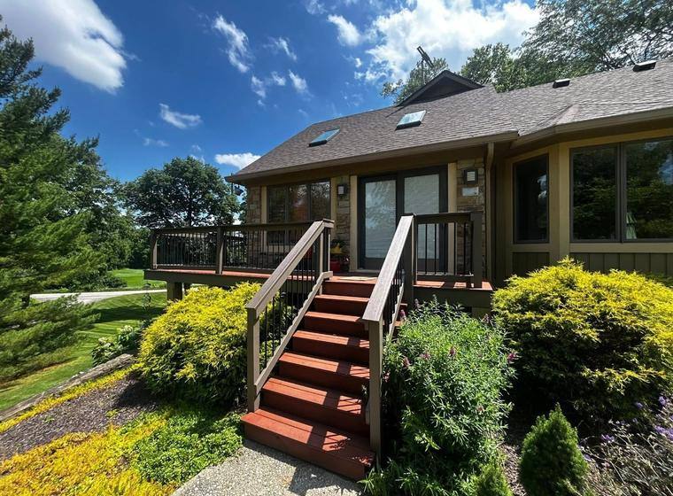 Rebuilt exterior stairs and landing